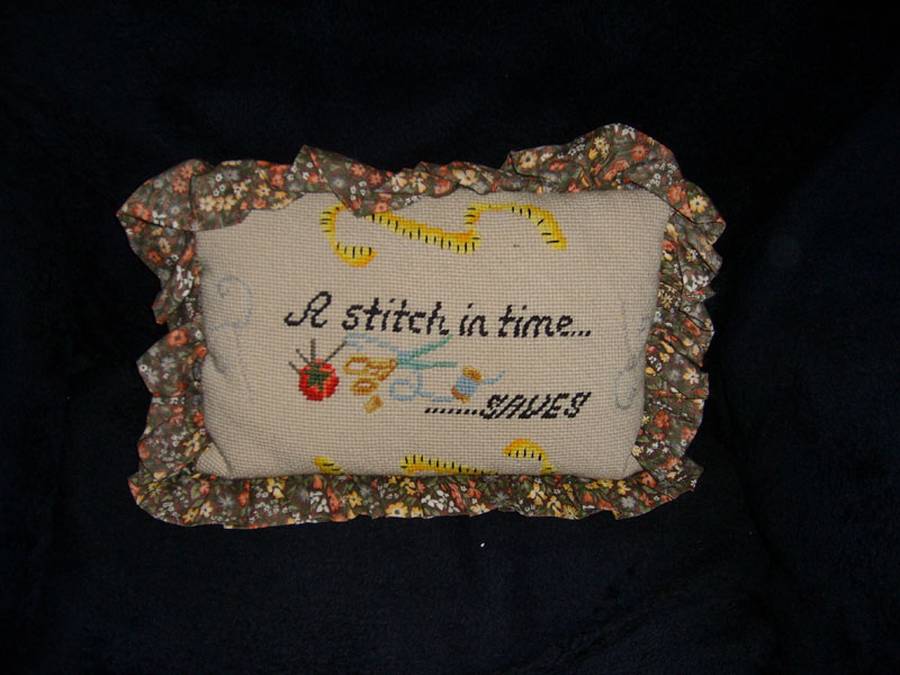 Old knitting credo: A stitch in time -- saves!